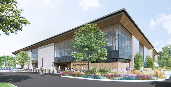 Exterior Rendering of the Clark Family Branch