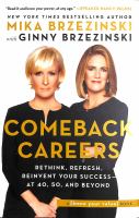 "Comeback Career" book cover
