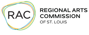 Regional Arts Council logo with colored circles drawn around RAC text in black on white background