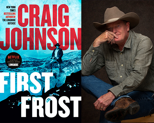 "First Frost: A Longmire Mystery" book cover and color author photo