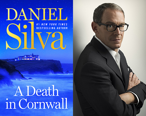 Daniel Silva - "A Death in Cornwall" book cover and color author photo