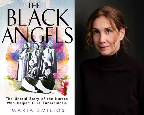 Maria Smilios - "The Black Angels" bookcover and color author photo