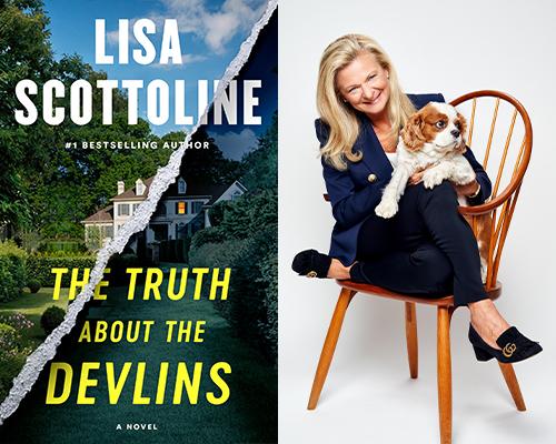 Lisa Scottoline -"The Truth About the Devlins" book cover and color author photo
