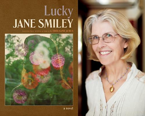 Jane Smiley - "Lucky" book cover and color author photo