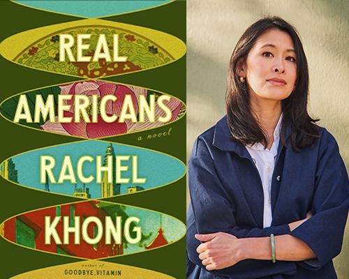 Rachel Khong - "Real Americans" book cover and color author photo