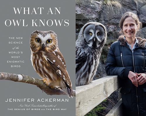 "What an Owl Knows" book cover and color author photo
