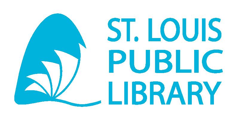 St. Louis Public Library logo in blue